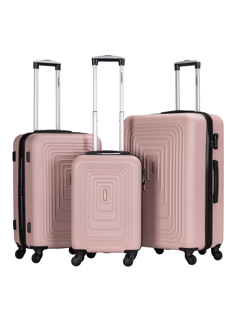 ستارجولد مجموعة حقائب سفر من 3 قطع من حقيبة سفر صلبة من مادة ABS - Image 1